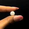 Freshwater Pearl 9.80mm Button/Rondelle Plain Smooth 1 Piece 5.79 Carats VVS2 Clarity White Color Drilled Pearly Luster Jewelry Making June Birthstone