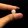 Freshwater Pearl 9.80mm Button/Rondelle Plain Smooth 1 Piece 6.03 Carats VS Clarity White Color Drilled Pearly Luster Jewelry Making June Birthstone