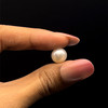 Freshwater Pearl 9.80mm Button/Rondelle Plain Smooth 1 Piece 6.03 Carats VS Clarity White Color Drilled Pearly Luster Jewelry Making June Birthstone
