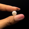 Freshwater Pearl 9.80mm Button/Rondelle Plain Smooth 1 Piece 5.19 Carats VVS2 Clarity White Color Drilled Pearly Luster Jewelry Making June Birthstone
