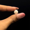 Freshwater Pearl 10.20mm Button/Rondelle Plain Smooth 1 Piece 5.42 Carats VVS2 Clarity White Color Drilled Pearly Luster Jewelry Making June Birthstone