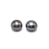 Freshwater Pearl 9.70mm Button/Rondelle Plain Smooth 2 Piece 10 Carats VVS2 Clarity Eggplant Color Drilled Pearly Luster Jewelry Making June Birthstone