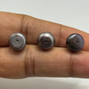 Freshwater Pearl 9.40mm Button/Rondelle Plain Smooth 3 Piece 15.14 Carats VVS2 Clarity Eggplant Color Drilled Pearly Luster Jewelry Making June Birthstone