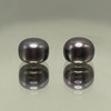 Freshwater Pearl 9.50mm Button/Rondelle Plain Smooth 2 Piece 10.36 Carats VVS2 Clarity Grey Color Drilled Pearly Luster Jewelry Making June Birthstone