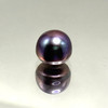 Freshwater Pearl 9.50mm Button/Rondelle Plain Smooth 1 Piece 5.25 Carats VVS2 Clarity Black Color Drilled Pearly Luster Jewelry Making June Birthstone