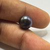 Freshwater Pearl 9.60mm Button/Rondelle Plain Smooth 1 Piece 5.19 Carats VVS2 Clarity Black Color Drilled Pearly Luster Jewelry Making June Birthstone