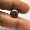Freshwater Pearl 9.60mm Button/Rondelle Plain Smooth 1 Piece 5.19 Carats VVS2 Clarity Black Color Drilled Pearly Luster Jewelry Making June Birthstone
