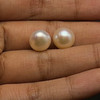 Freshwater Pearl Button/Rondelle 10mm Plain Smooth 2 Piece 11.33 Carats VVS2 Clarity Cream Color Drilled Pearly Luster Jewelry Making June Birthstone