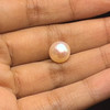 Freshwater Pearl 9.70mm Button/Rondelle Plain Smooth 1 Piece 5 Carats Flawless Clarity Pinkish Cream Color Drilled Pearly Luster Jewelry Making June Birthstone