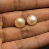 Freshwater Pearl 10mm Button/Rondelle Plain Smooth 2 Piece 10.41 Carats VS Clarity Cream Color Drilled Pearly Luster Jewelry Making June Birthstone