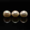 Freshwater Pearl 9.80mm Button/Rondelle Plain Smooth 3 Piece 16.41 Carats VVS2 Clarity Cream Color Drilled Pearly Luster Jewelry Making June Birthstone