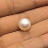 Freshwater Pearl 9.70mm Button/Rondelle Plain Smooth Single Piece 4.89 Carats VVS2 Clarity Cream Color Drilled Pearly Luster Jewelry Making June Birthstone
