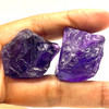 Natural Amethyst Africa Rough 210 Carats 2 Pcs Uncut Raw Gemstone Africa Mines 30x2mm Rock February Birthstone Light Energy Boost