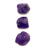 Natural Amethyst Africa Rough 131.5 Carats 3 Pcs Uncut Raw Gemstone Africa Mines Rock February Birthstone Cleansing Spiritual Energy