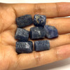 Natural Blue Sapphire Uncut Rough 7 Pcs 124.9 Carats Madagascar Mines Super High Grade Duke Blue Color Earth Mined Raw September Gemstone