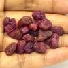 Natural Ruby Uncut Rough 17 Pcs 80.31 Carats Tanzania Mines Super High Grade Burgundy Color Earth Mined Raw July Birthstone Gemstone