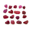 Natural Ruby Uncut Rough 17 Pcs 64.65 Carats Tanzania Mines Super High Grade Burgundy Color Earth Mined Raw July Birthstone Gemstone
