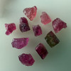 Natural Rubellite Earth mined 12.62 Cts Uncut rough 10 PC Magenta Pink - Deep Raspberry Color 9-8L/6-4W mm VVS Clarity Rough Gemstone