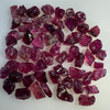Natural Rubellite Earth mined 84.05 Cts Uncut rough 60 PC Red Wine Color 10-8L/6-6W mm VVS Clarity Rough Gemstone