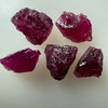 Natural Rubellite Earth mined 17.82 Cts Uncut rough 5 PC Deep Raspberry Color 11-9L/6-6W mm VVS Clarity Rough Gemstone
