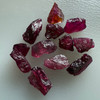Natural Rubellite Earth mined 27.71 Cts Uncut rough 11 PC Deep Raspberry Color 13-7L/7-6W mm VVS Clarity Rough Gemstone