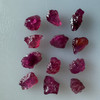 Natural Rubellite Earth mined 27.14 Cts Uncut rough 12 PC Deep Raspberry Color 12-8L/6-6W mm VVS Clarity Rough Gemstone