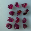 Natural Rubellite Earth mined 27.14 Cts Uncut rough 12 PC Deep Raspberry Color 12-8L/6-6W mm VVS Clarity Rough Gemstone