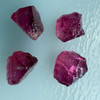 Natural Rubellite Earth mined 7.67 Cts Uncut rough 4 PC Hot Pink Color 5-5L/8-7W mm VVS Clarity Rough Gemstone