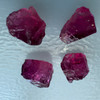Natural Rubellite Earth mined 7.67 Cts Uncut rough 4 PC Hot Pink Color 5-5L/8-7W mm VVS Clarity Rough Gemstone