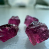 Natural Rubellite Earth mined 7.67 Cts Uncut rough 4 PC Hot Pink Color 5-5L/8-7W mm VVS Clarity Rough Gemstone