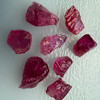 Natural Rubellite Earth mined 21.51 Cts Uncut rough 8 PC Rose Pink Color 11-8L/8-6W mm VVS Clarity Rough Gemstone
