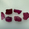 Natural Rubellite Earth mined 22.25 Cts Uncut rough 6 PC Deep Raspberry Color 11-11L/7-5W mm VVS Clarity Rough Gemstone