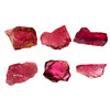 Natural Rubellite Earth mined 22.25 Cts Uncut rough 6 PC Deep Raspberry Color 11-11L/7-5W mm VVS Clarity Rough Gemstone
