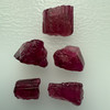 Natural Rubellite Earth mined 18.24 Cts Uncut rough 5 PC Deep Raspberry Color 10-9L/9-5W mm SI Clarity Rough Gemstone