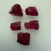 Natural Rubellite Earth mined 18.24 Cts Uncut rough 5 PC Deep Raspberry Color 10-9L/9-5W mm SI Clarity Rough Gemstone