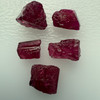Natural Rubellite Earth mined 18.24 Cts Uncut rough 5 PC Deep Raspberry Color 10-9L/9-5W mm SI Clarity Rough Gemstone