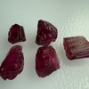 Natural Rubellite Earth mined 18.24 Cts Uncut rough 5 PC Deep Raspberry Color 10-9L/9-5W mm SI Clarity Rough Gemstone