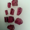 Natural Rubellite Earth mined 25.58 Cts Uncut rough 9 PC Deep Raspberry Color 11-9L/9-6W mm VVS Clarity Rough Gemstone