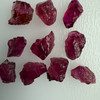Natural Rubellite Earth mined 29.11 Cts Uncut rough 10 PC Deep Raspberry Color 11-9L/8-6W mm VVS Clarity Rough Gemstone
