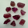 Natural Rubellite Earth mined 25.91 Cts Uncut rough 10 PC Deep Raspberry Color 11-7L/6-6W mm VVS Clarity Rough Gemstone