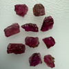 Natural Rubellite Earth mined 25.91 Cts Uncut rough 10 PC Deep Raspberry Color 11-7L/6-6W mm VVS Clarity Rough Gemstone