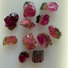 Natural Rubellite Earth mined 63.14 Cts Uncut rough 11 PC Watermelon Intense Pink Color 13-9L/11-7W mm VVS Clarity Rough Gemstone