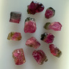 Natural Rubellite Earth mined 63.14 Cts Uncut rough 11 PC Watermelon Intense Pink Color 13-9L/11-7W mm VVS Clarity Rough Gemstone