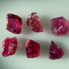 Natural Rubellite Earth mined 27.46 Cts Uncut rough 6 PC Hot Pink Color 11-10L/9-7W mm VVS Clarity Rough Gemstone