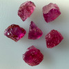 Natural Rubellite Earth mined 27.46 Cts Uncut rough 6 PC Hot Pink Color 11-10L/9-7W mm VVS Clarity Rough Gemstone
