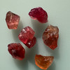 Natural Rubellite Earth mined 43.2 Cts Uncut rough 6 PC Peach Pink Color 15-12L/9-9W mm VVS Clarity Rough Gemstone