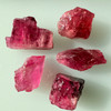 Natural Rubellite Earth mined 42 Cts Uncut rough 5 PC Hot Pink Color 16-11L/11-10W mm VVS Clarity Rough Gemstone