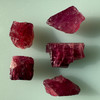Natural Rubellite Earth mined 42 Cts Uncut rough 5 PC Hot Pink Color 16-11L/11-10W mm VVS Clarity Rough Gemstone
