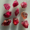 Natural Rubellite Earth mined 52.67 Cts Uncut rough 9 PC Hot Pink Color 12-10L/9-7W mm VVS Clarity Rough Gemstone