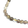 Natural Rutile Gemstone Ball 8mm Plain Smooth Drilled Beads | Gold Crystal Color SI Clarity | 12 Inch Loose Bead Strand